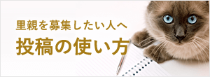 里親を募集したい人へ 投稿の使い方