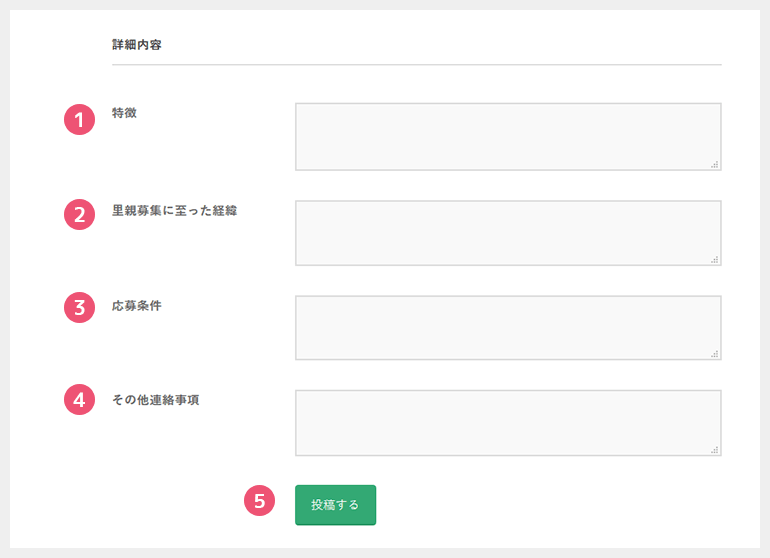 里親募集-詳細内容