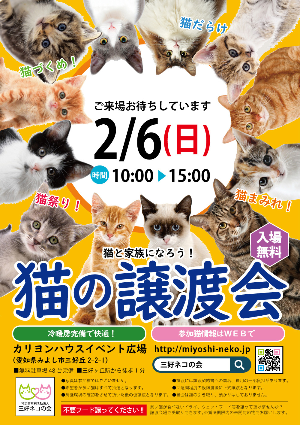 大中小17匹の猫／愛知県みよし市