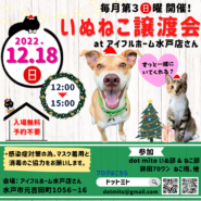 いぬねこ譲渡会　at アイフルホーム水戸店さん
