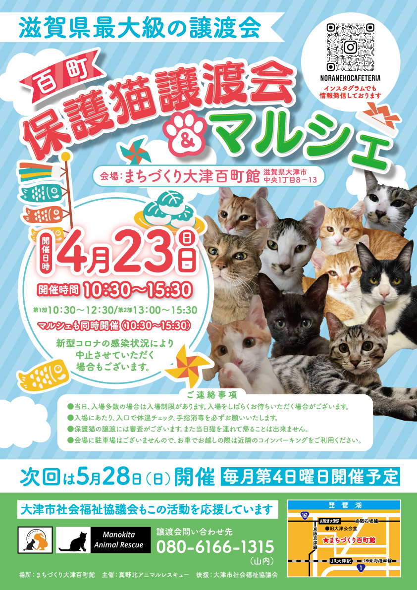 百町保護猫譲渡会&マルシェ