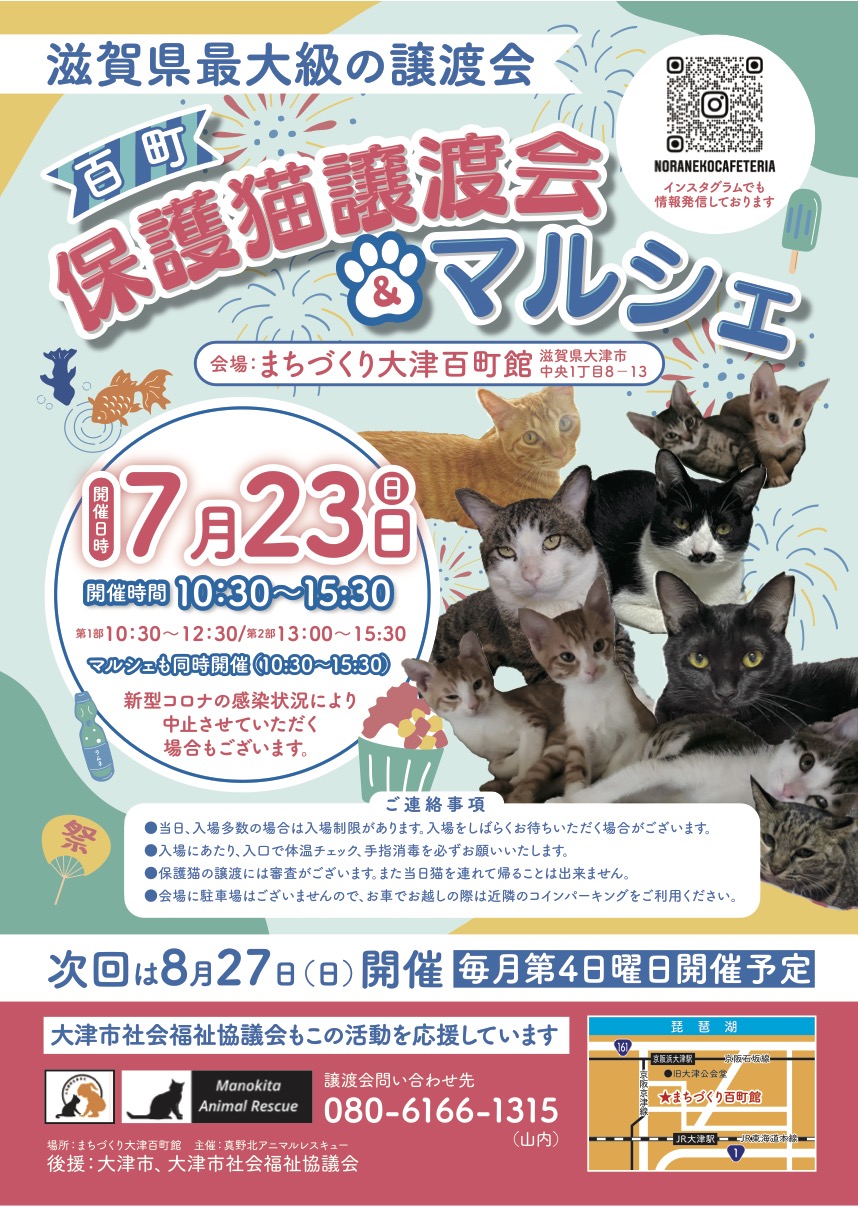 百町保護猫譲渡会&マルシェ