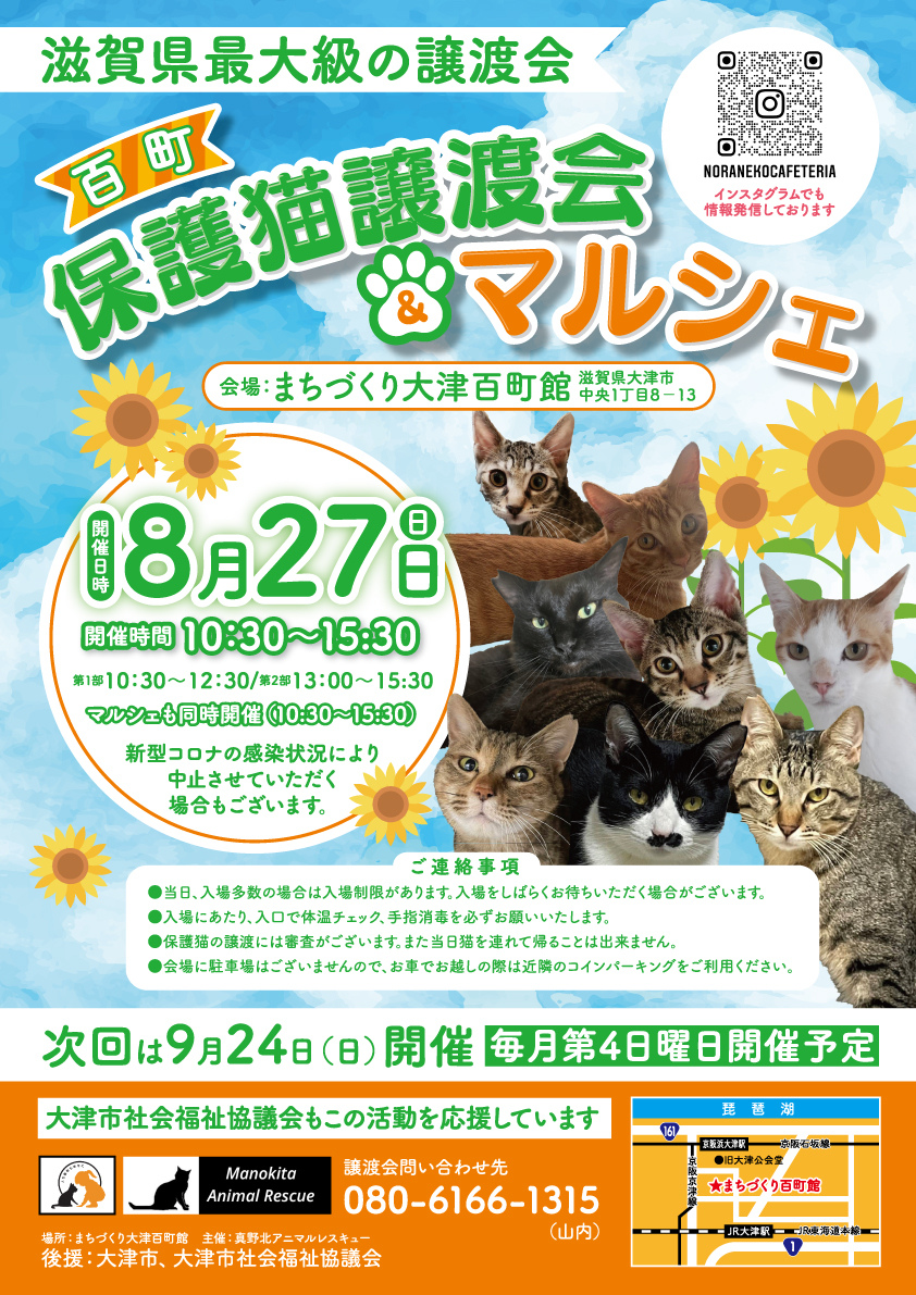 百町保護猫譲渡会&マルシェ