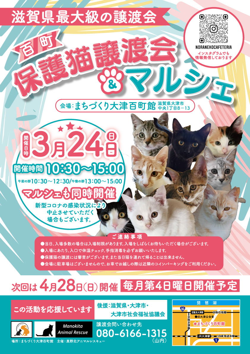 百町保護猫譲渡会＆マルシェ