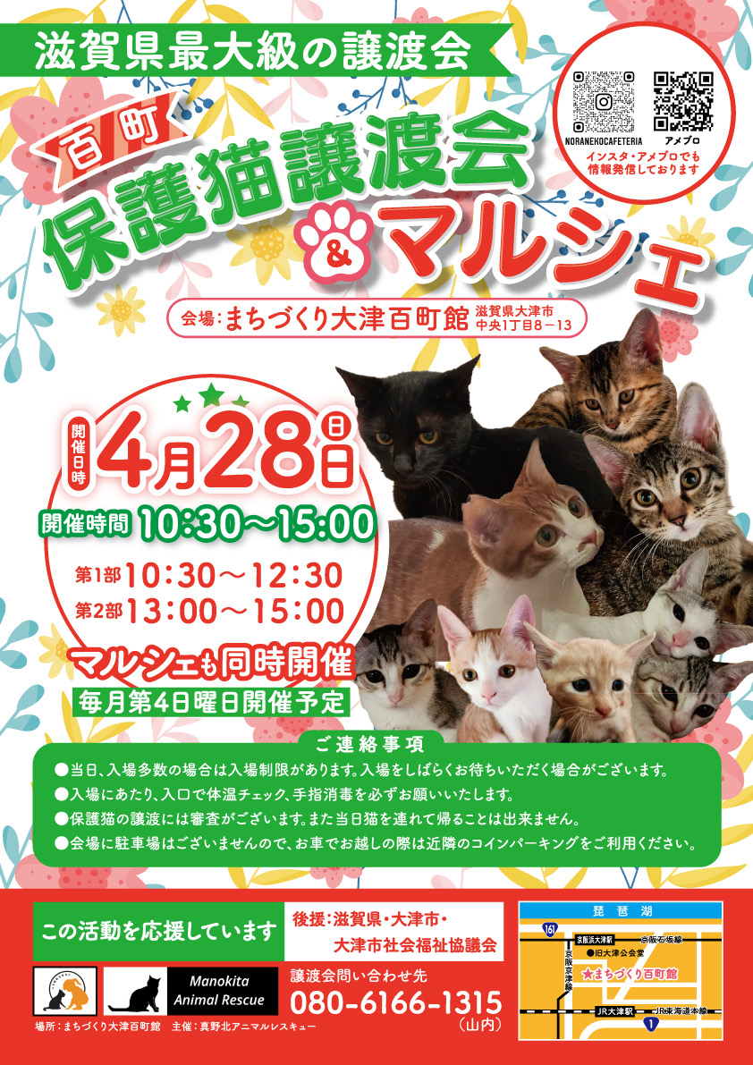 百町保護猫譲渡会＆マルシェ