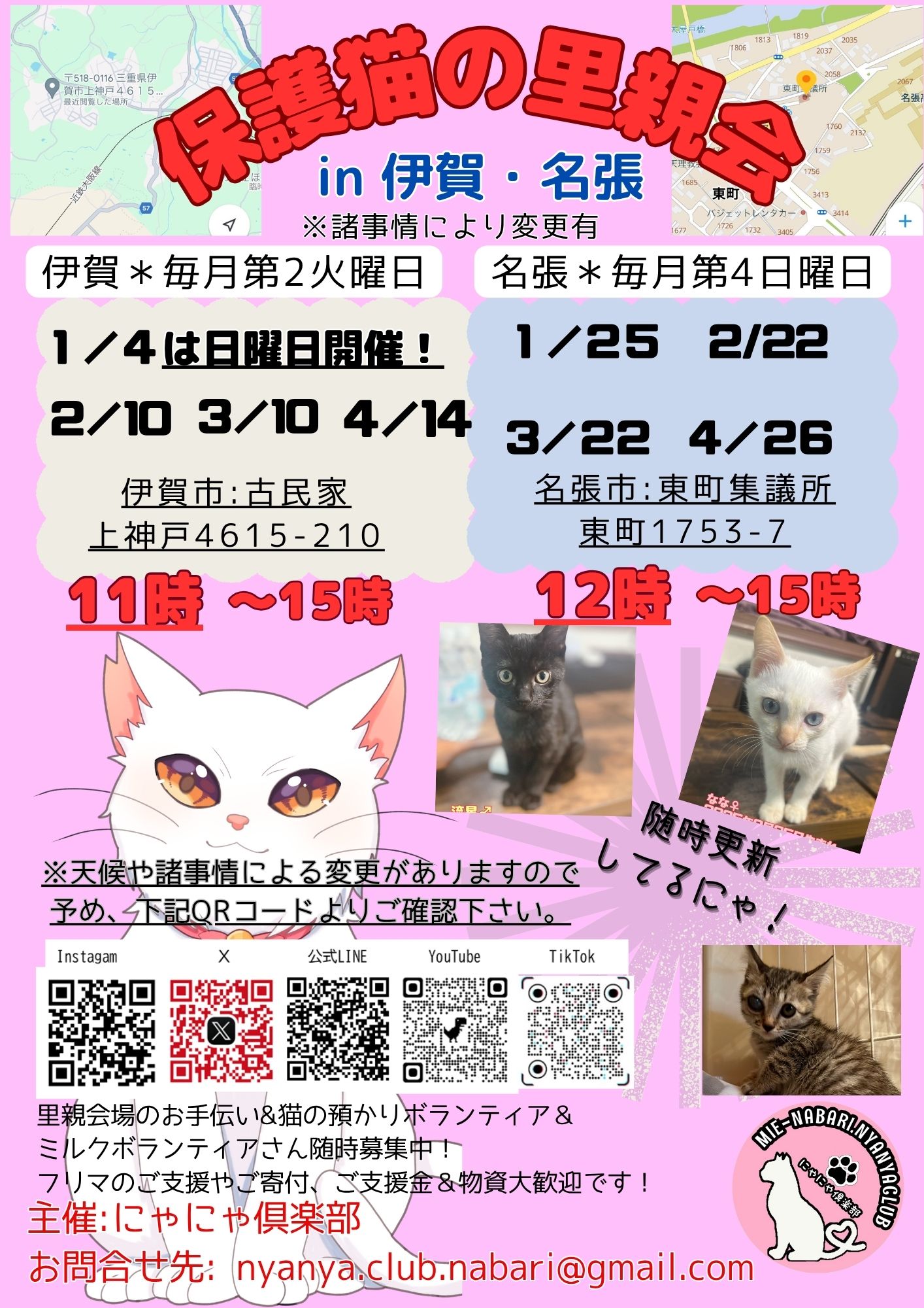 猫の里親会in名張❣